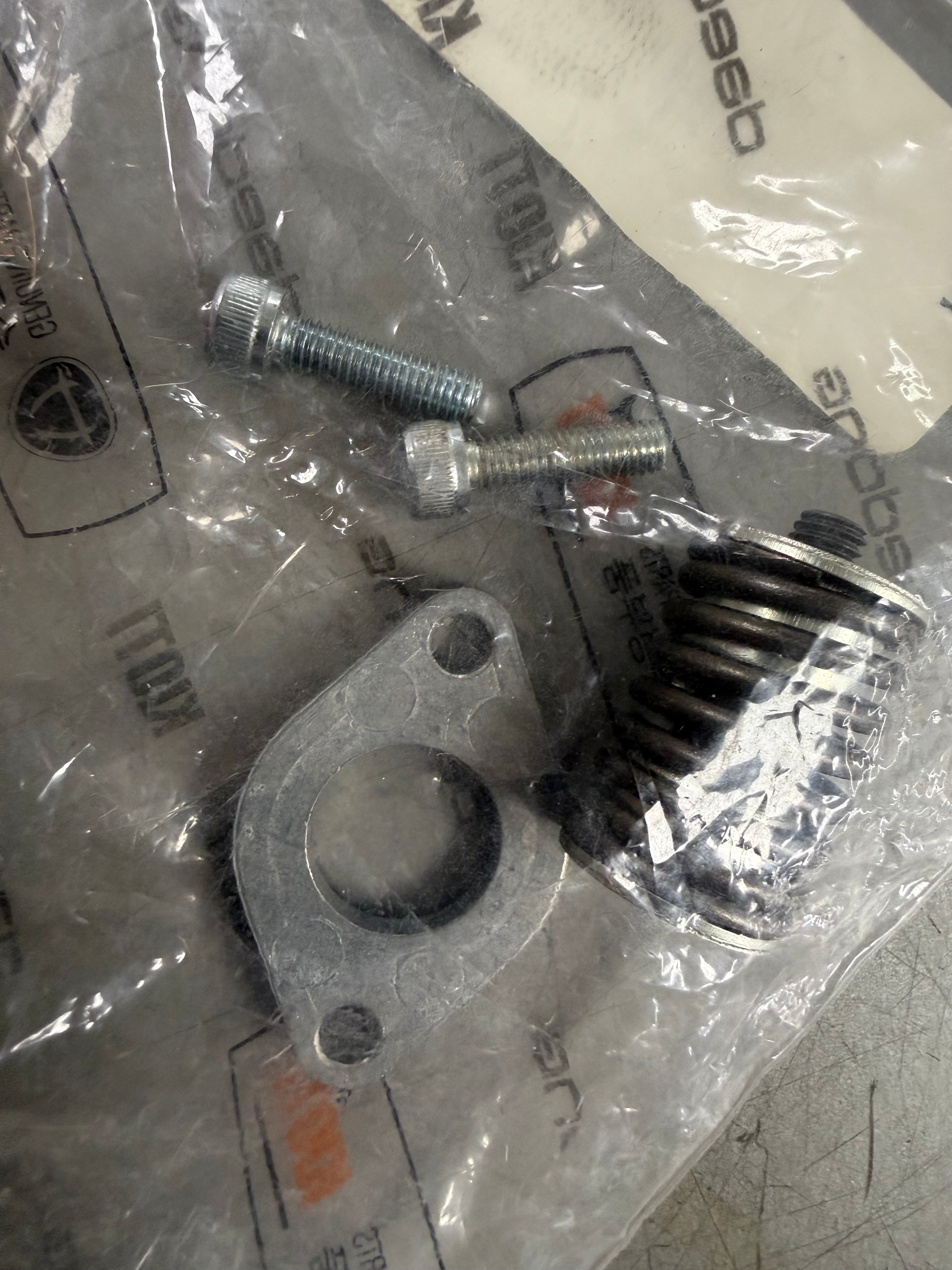 Metal components on a branded surface