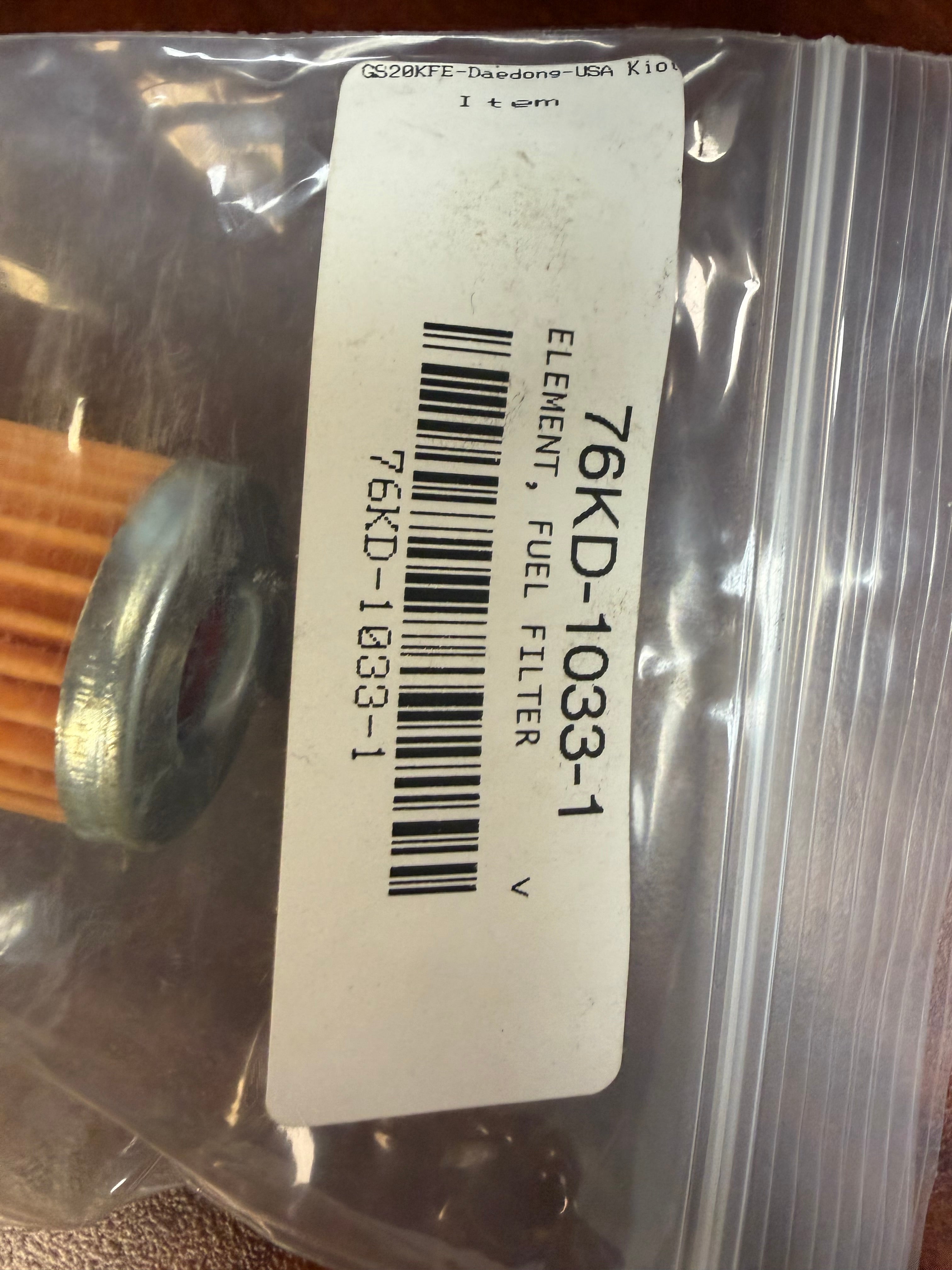 Kioti Element, Fuel Filter
